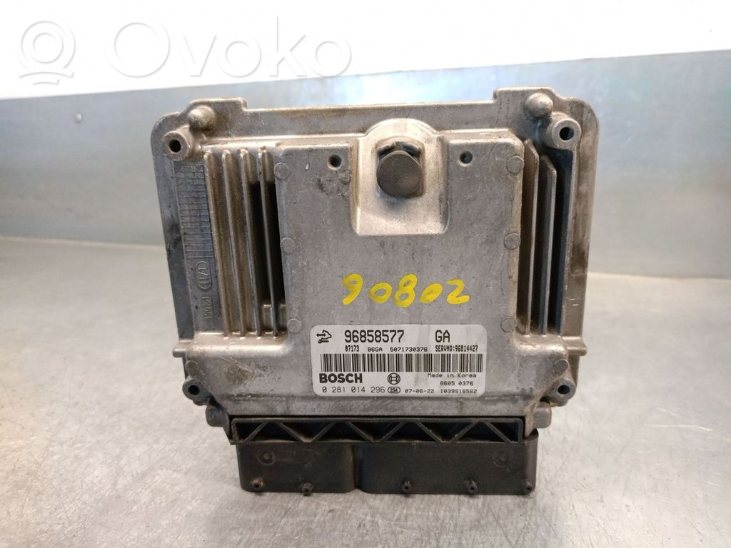 Engine control unit/module   96858577,0281014296BOSCH