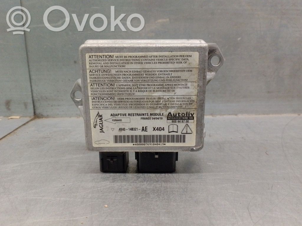 Airbag control unit/module   4X4314B321AE,603449700,AUTOLIV
