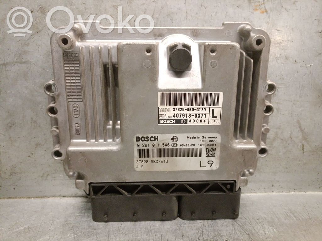 Engine control unit/module   37825RBDG120,0281011546BOSCH