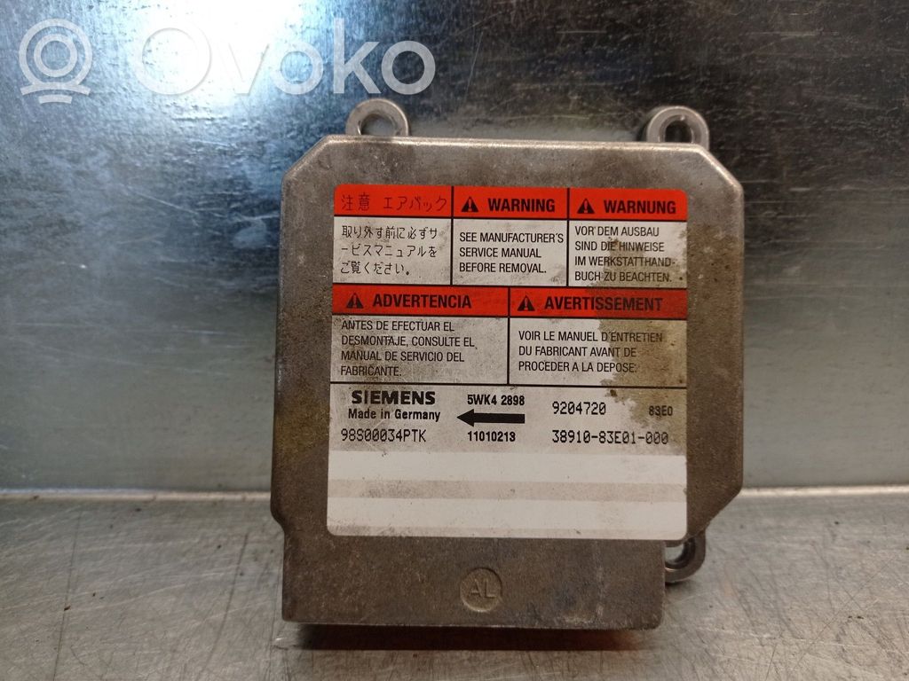 Opel Agila A Sterownik / Moduł Airbag 