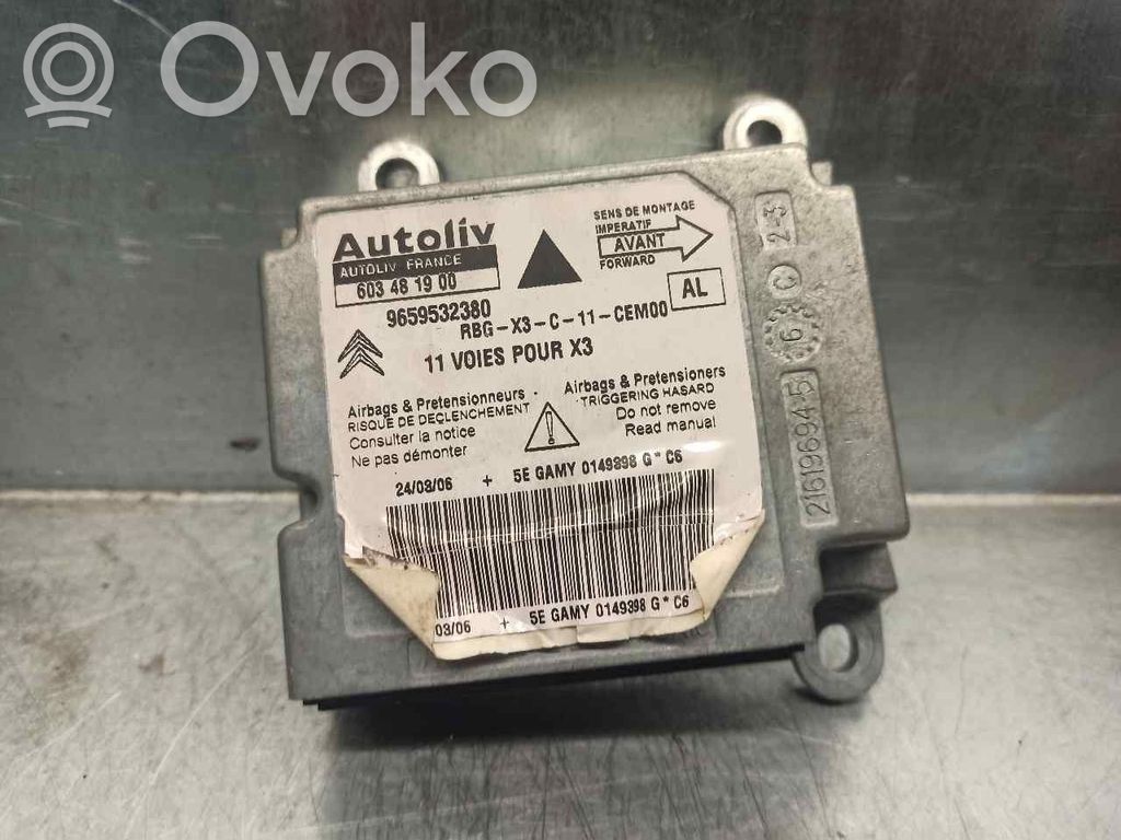 Unidad de control/módulo del Airbag   9659532380,603481900,AUTOLIV