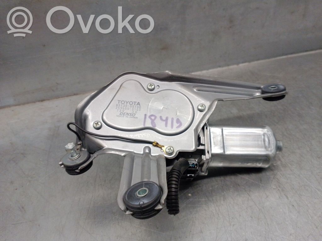 Toyota Avensis T250 Motorino del tergicristallo del lunotto posteriore