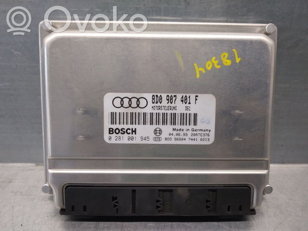 Engine control unit/module   8D0907401F,0281001945,BOSCH