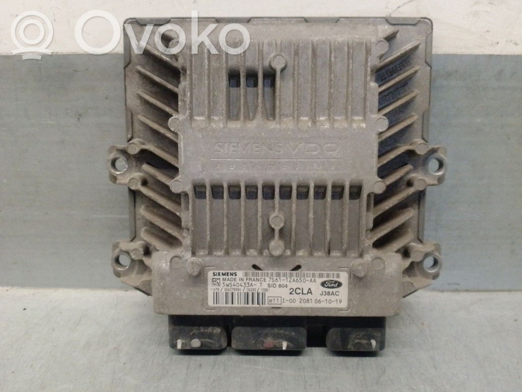 Centralina/modulo del motore   7S6112A650AA,5WS40433A,SIEMENS