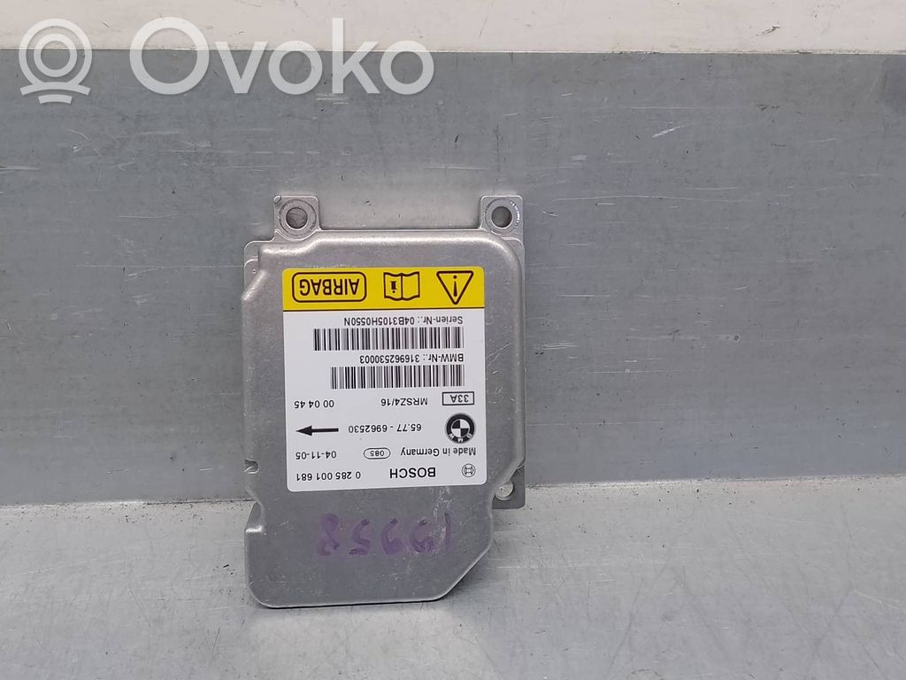 Airbag control unit/module   65776962530,0285001681,BOSCH