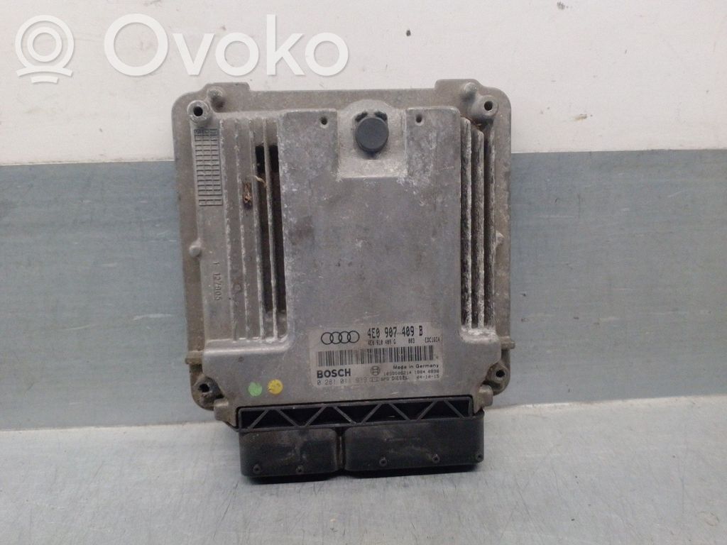 Engine control unit/module   4E0907409B,0281011939,BOSCH