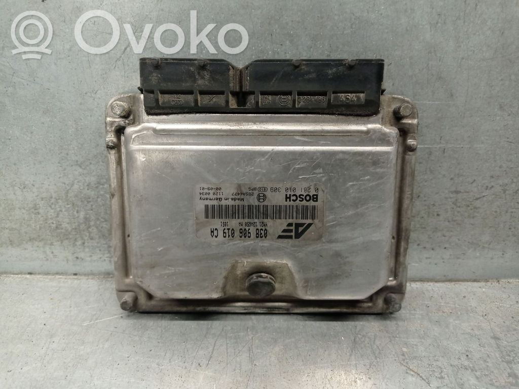 Unidad de control/módulo del motor   038906019CA,0281010309BOSCH