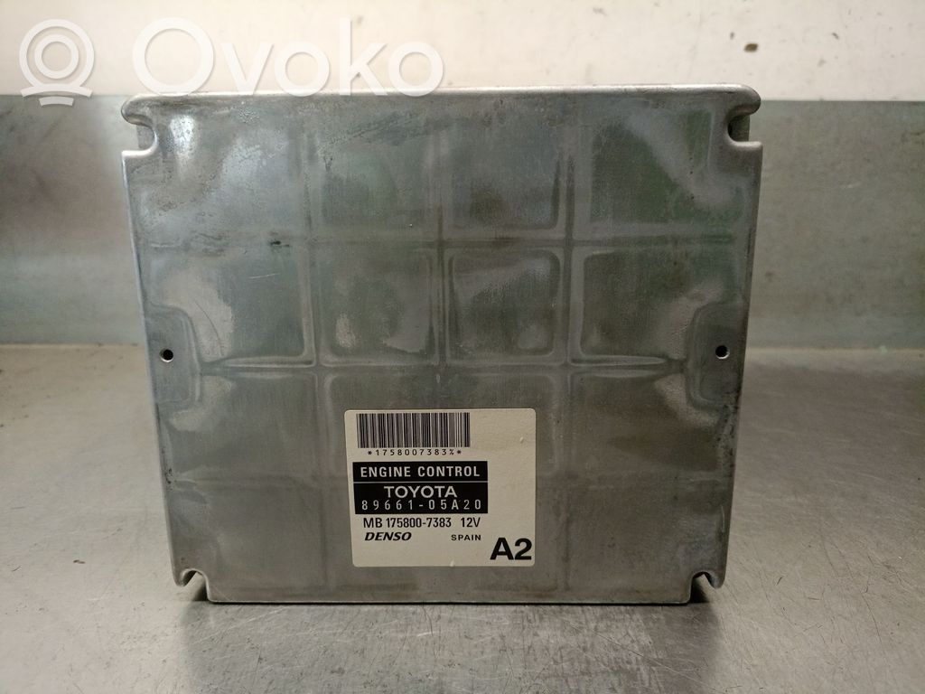 Toyota Avensis T250 Calculateur moteur ECU