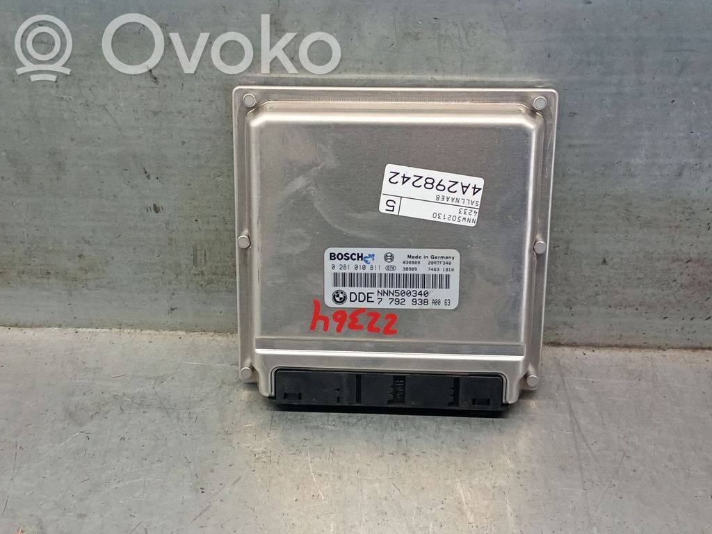 Sterownik / Moduł ECU   DDE7792938,DDE7792938,0281010811BOSCH