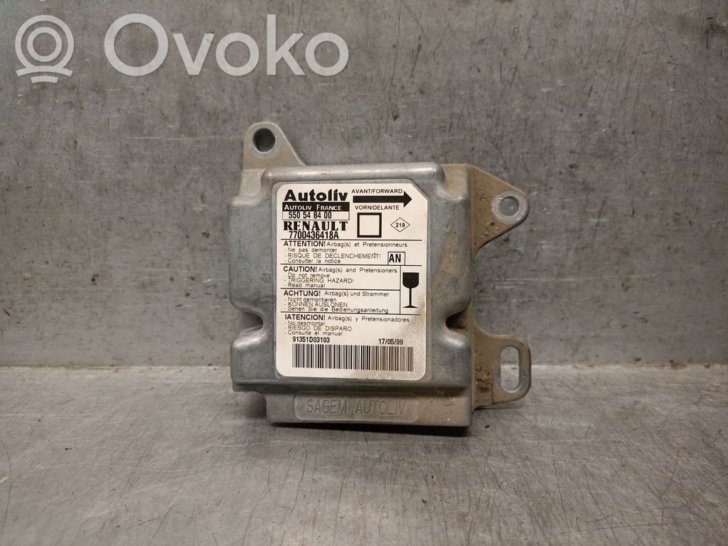 Renault Megane I Module de contrôle airbag 