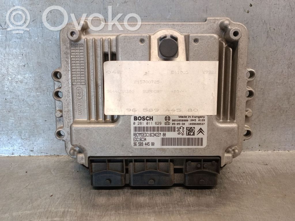 Unidad de control/módulo del motor   9658944580,0281011629BOSCH