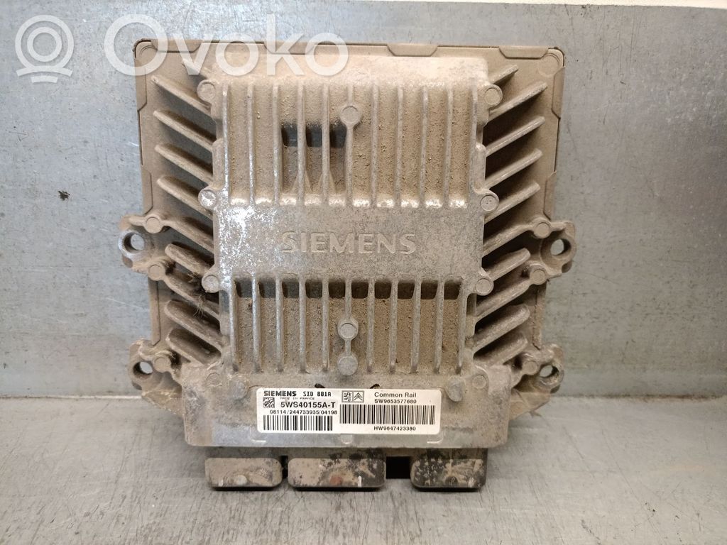 Engine control unit/module   9653577680,5WS40155ATSIEMENS