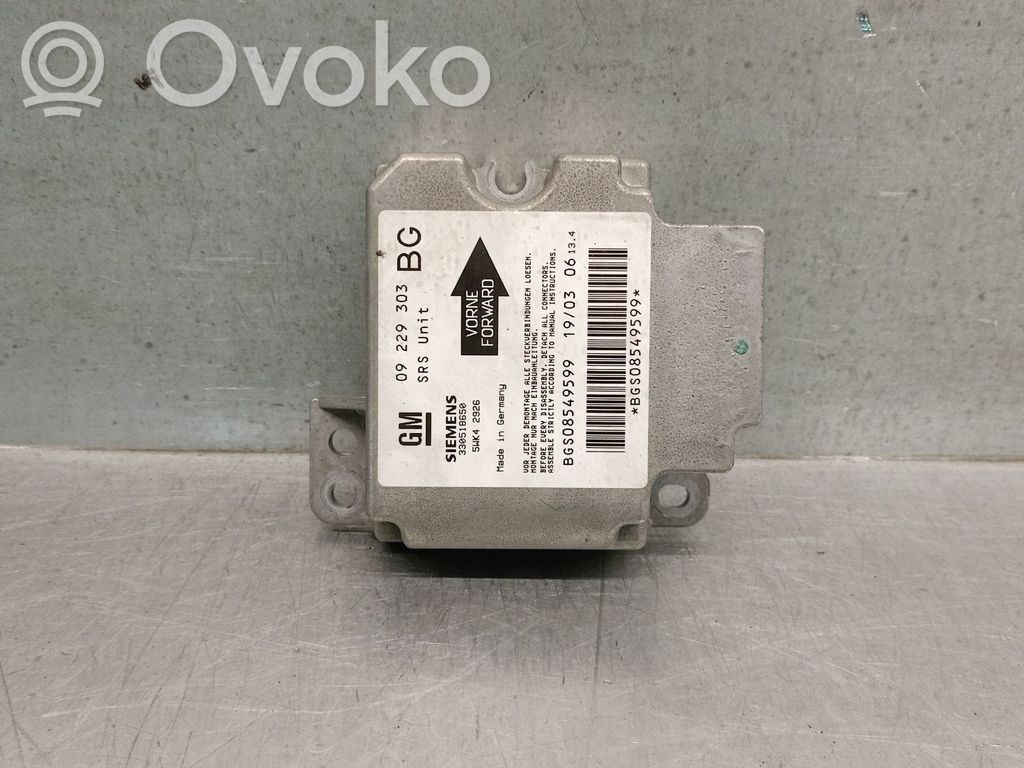 Sterownik / Moduł Airbag   09229303,5WK42926SIEMENS