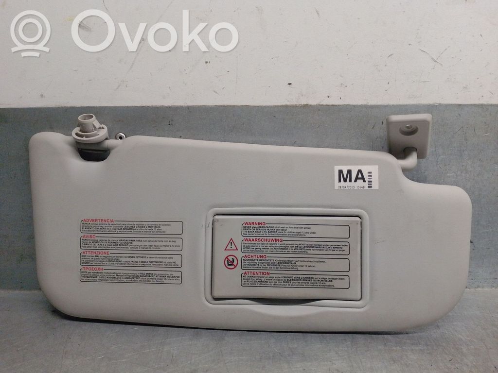 Nissan Qashqai Sun visor 