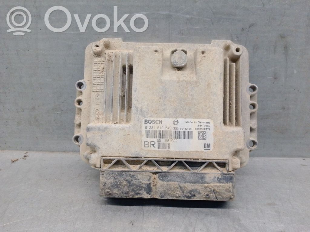 Unidad de control/módulo del motor   55198922,0281012549BOSCH