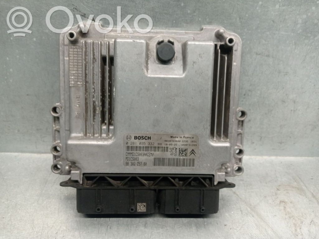 Engine control unit/module   9830225780,0281035332