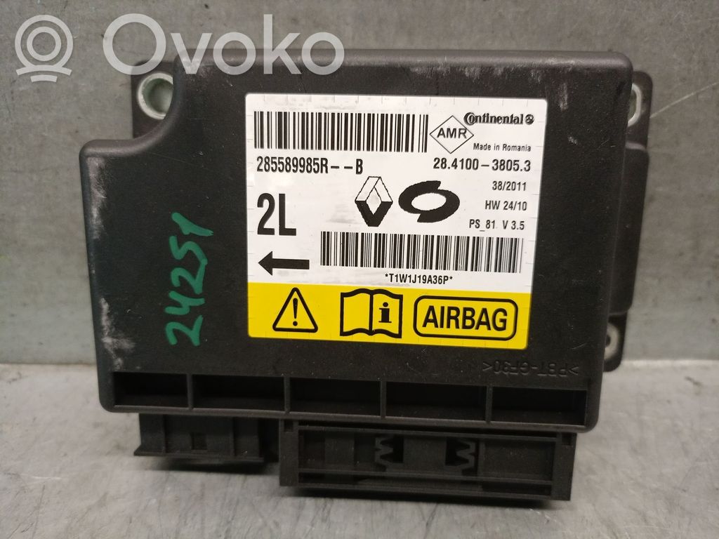 Renault Fluence Unidad de control/módulo del Airbag 