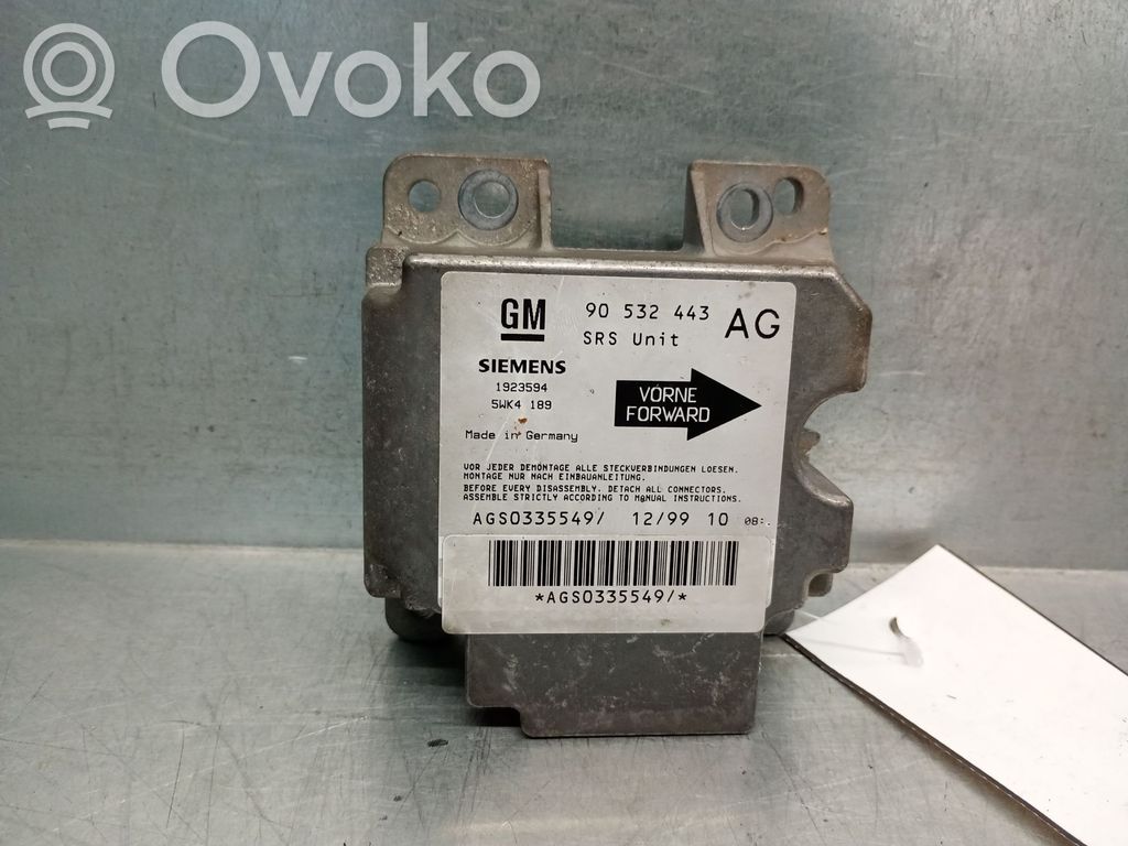 Opel Corsa B Unitate/modul de comandă airbaguri 