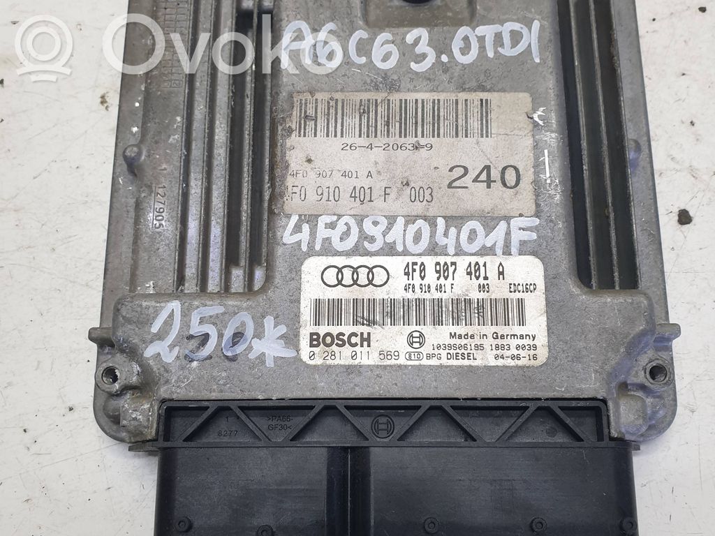 Engine control unit/module   4F0910401F,4F0907401A,0281011569