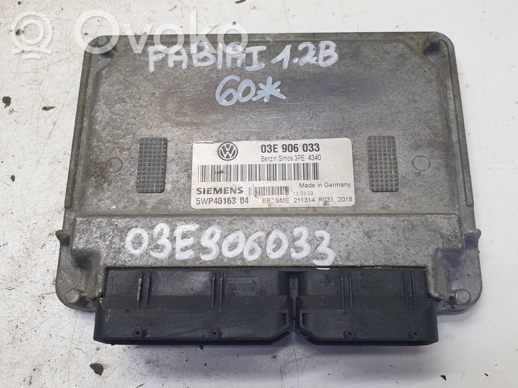 Engine control unit/module   03E906033,5WP4016304