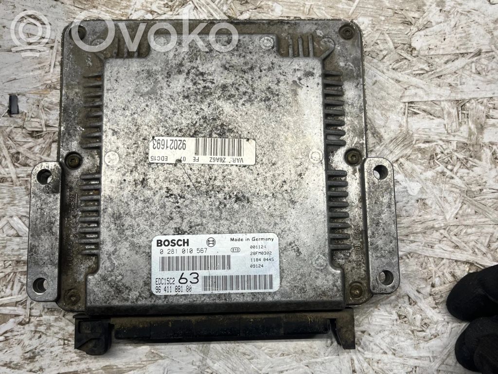 Engine control unit/module   9641188180,0281010567