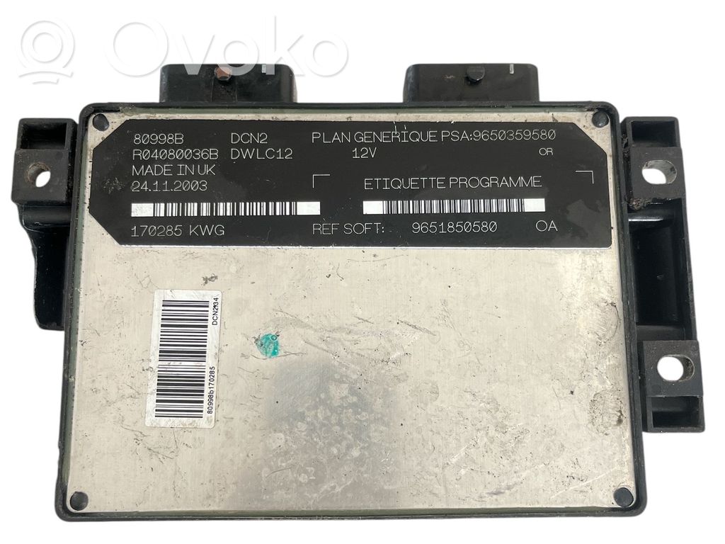 Citroen Berlingo Engine control unit/module 