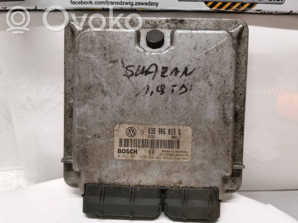 Engine control unit/module   038906019Q,28SA4103,0281001929