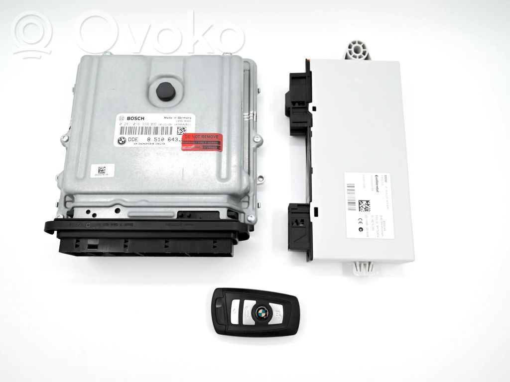BMW 5 F10 F11 Komputer / Sterownik ECU i komplet kluczy 