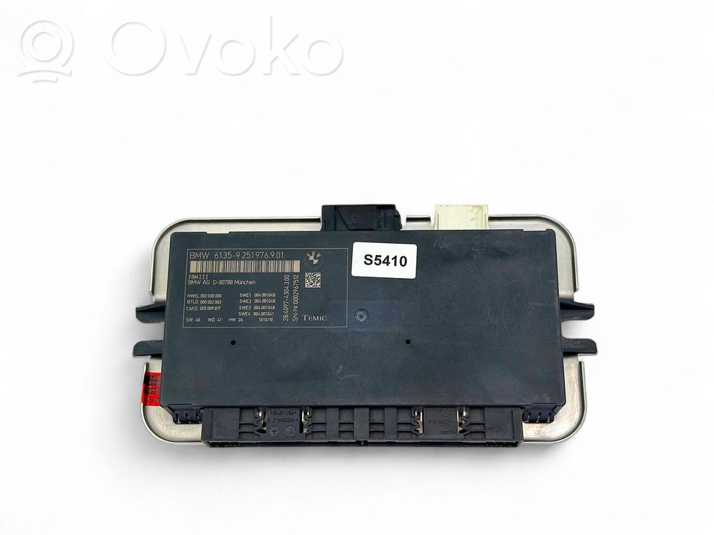 BMW 5 F10 F11 Sterownik / Moduł świateł LCM 