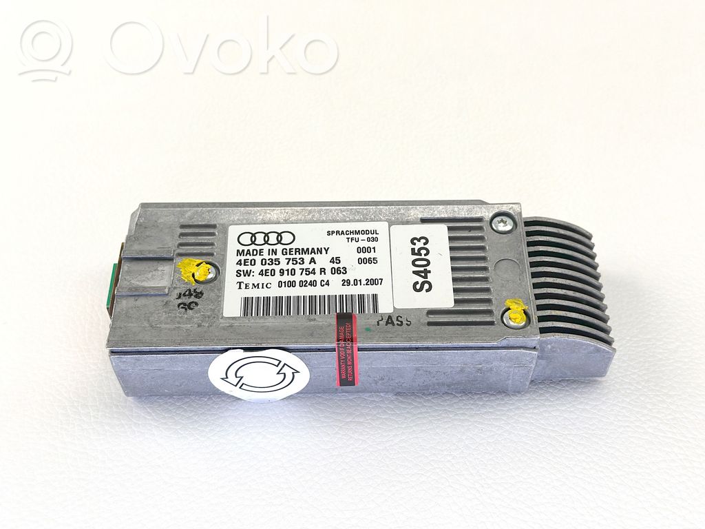 Audi A6 S6 C6 4F Voice control module 