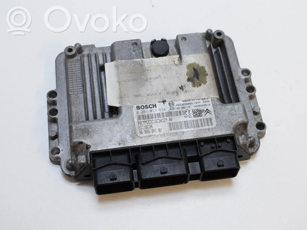 Unitate/modul de control motor   9660324180,EDC16C34,0281011634
