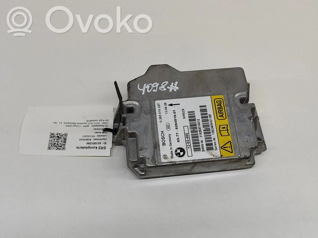 Unidad de control/módulo del Airbag   0285010257,9264916