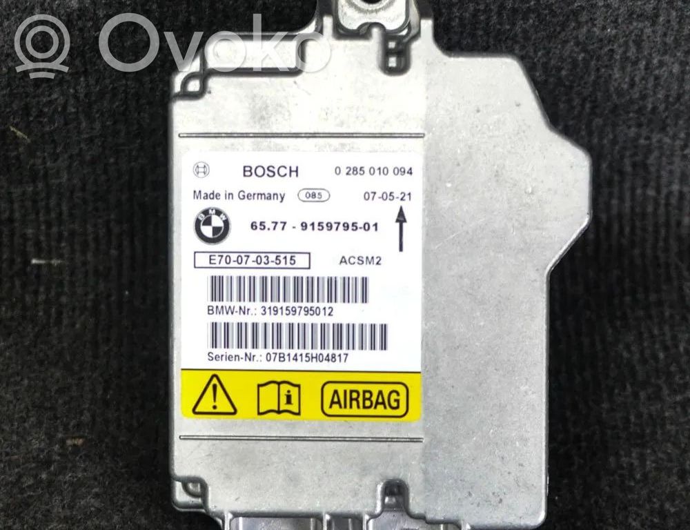 BMW X5 E70 Unitate/modul de comandă airbaguri 