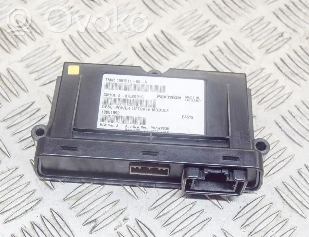 Tailgate/trunk control unit/module   P0752P03B,100751100A,10051892,A0752G01G,P0752B01B