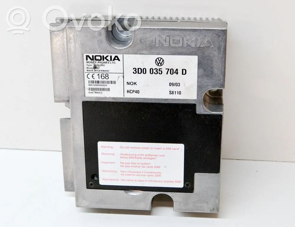 Unité de commande, module téléphone   3D0035704D