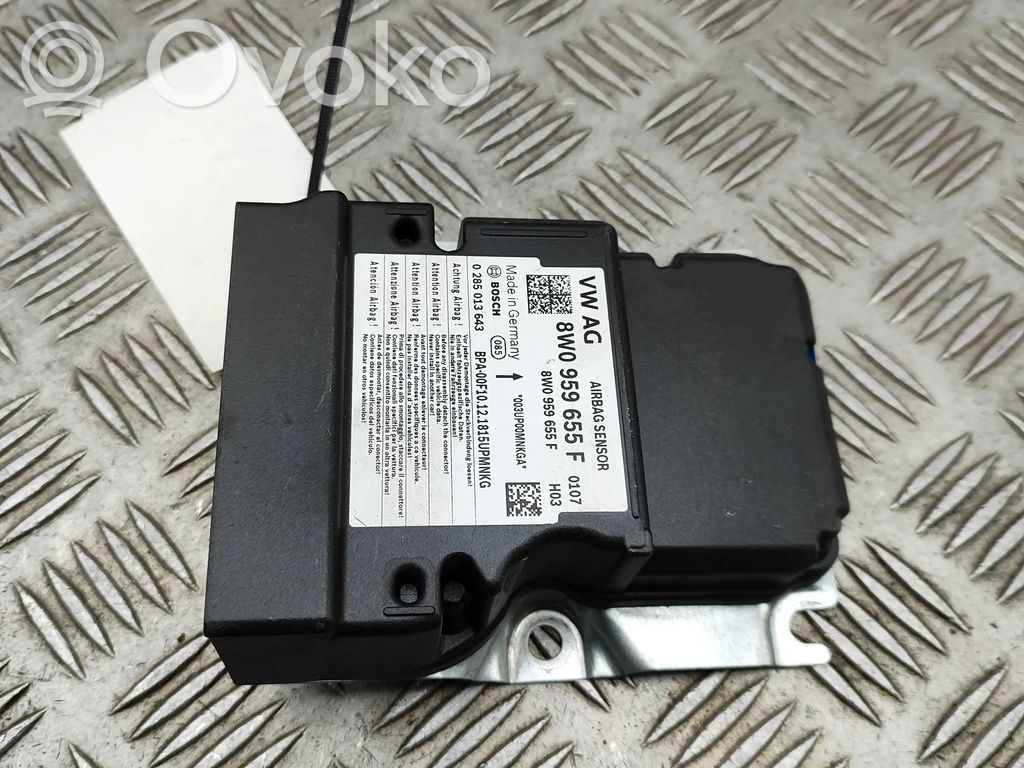 Unidad de control/módulo del Airbag   8W0959655F,0285013643