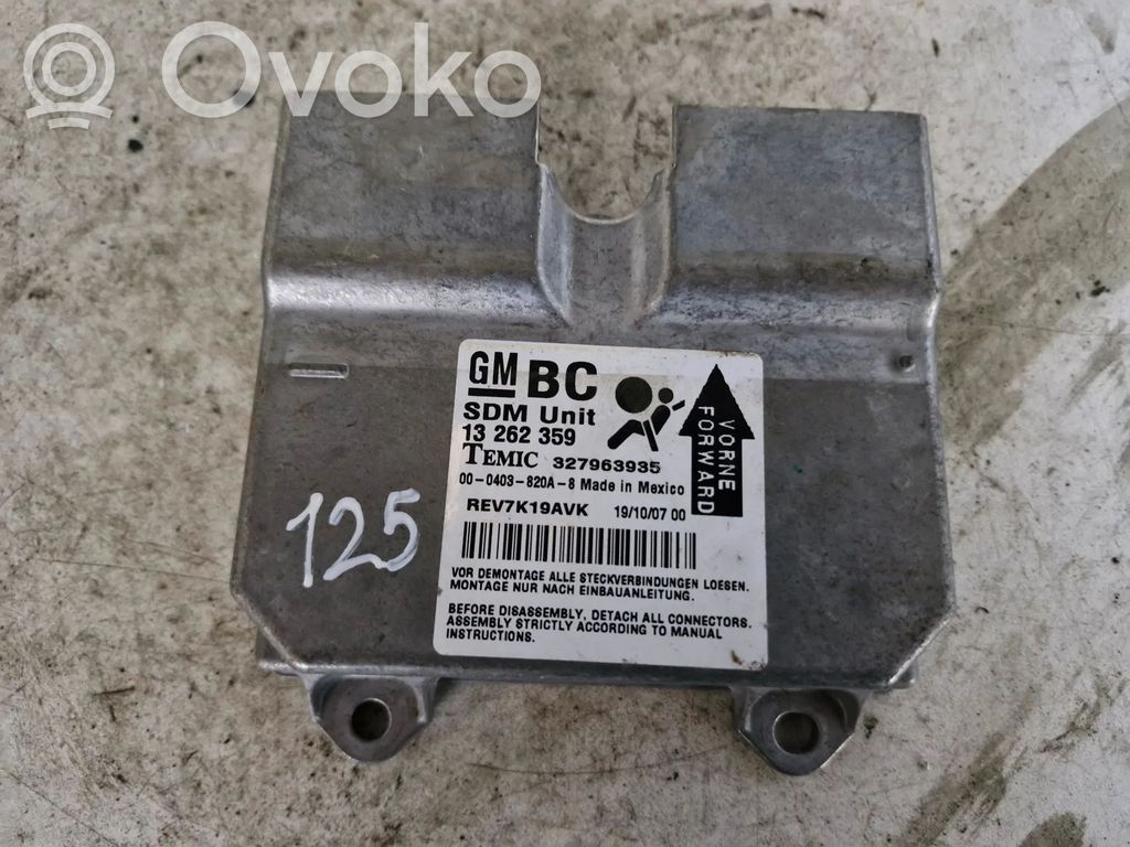 Airbag control unit/module   13262359,327963935