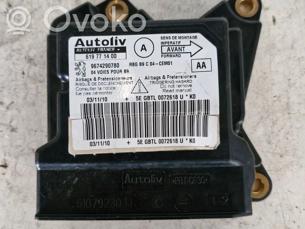 Airbag control unit/module   9674290780,619771400
