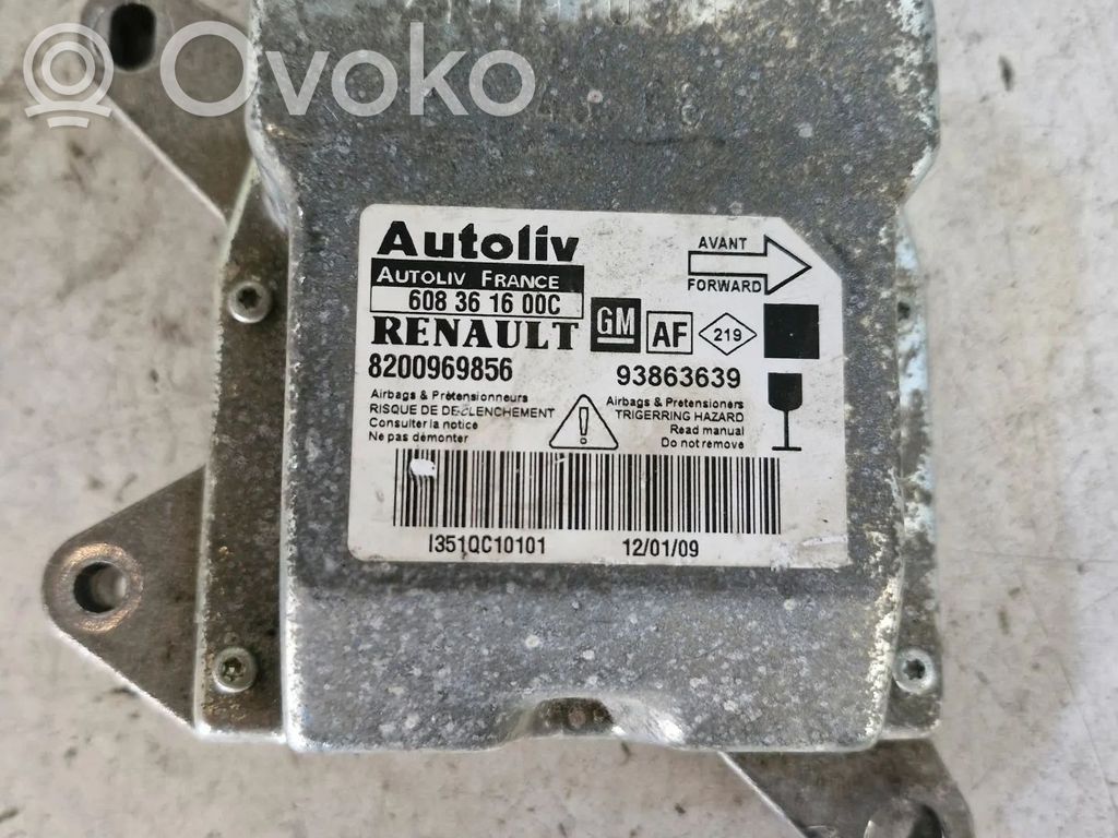 Airbag control unit/module   8200969856,608361600C