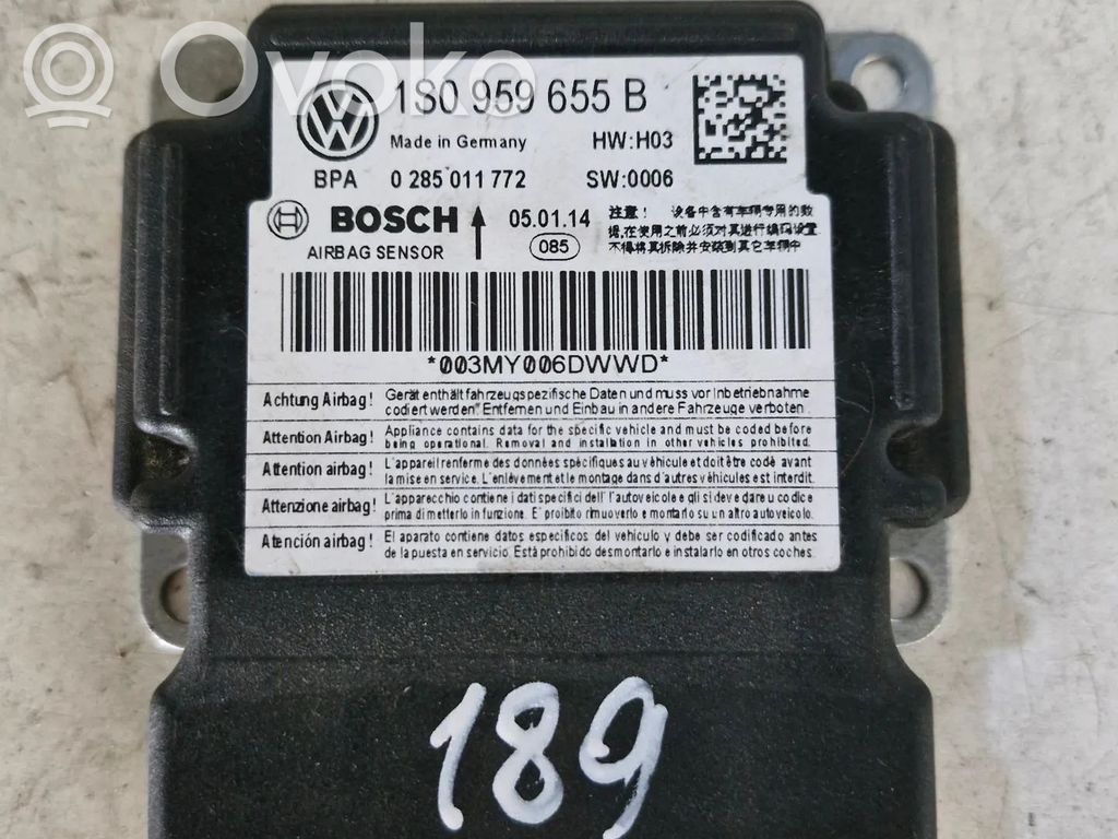 Airbag control unit/module   1S0959655B,0285011772