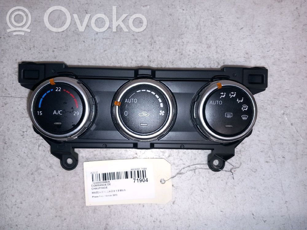 Mazda 2 Climate control unit 