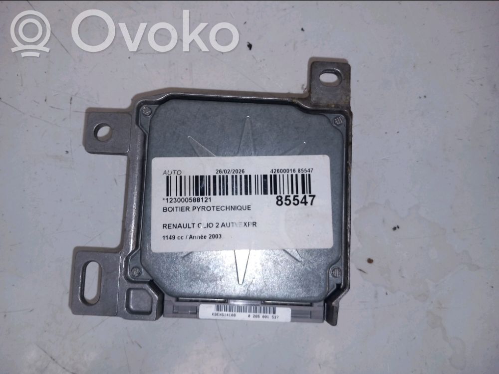Renault Clio II Airbag control unit/module 