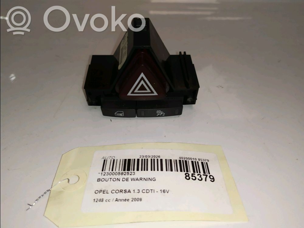 Opel Corsa D Hazard light switch 
