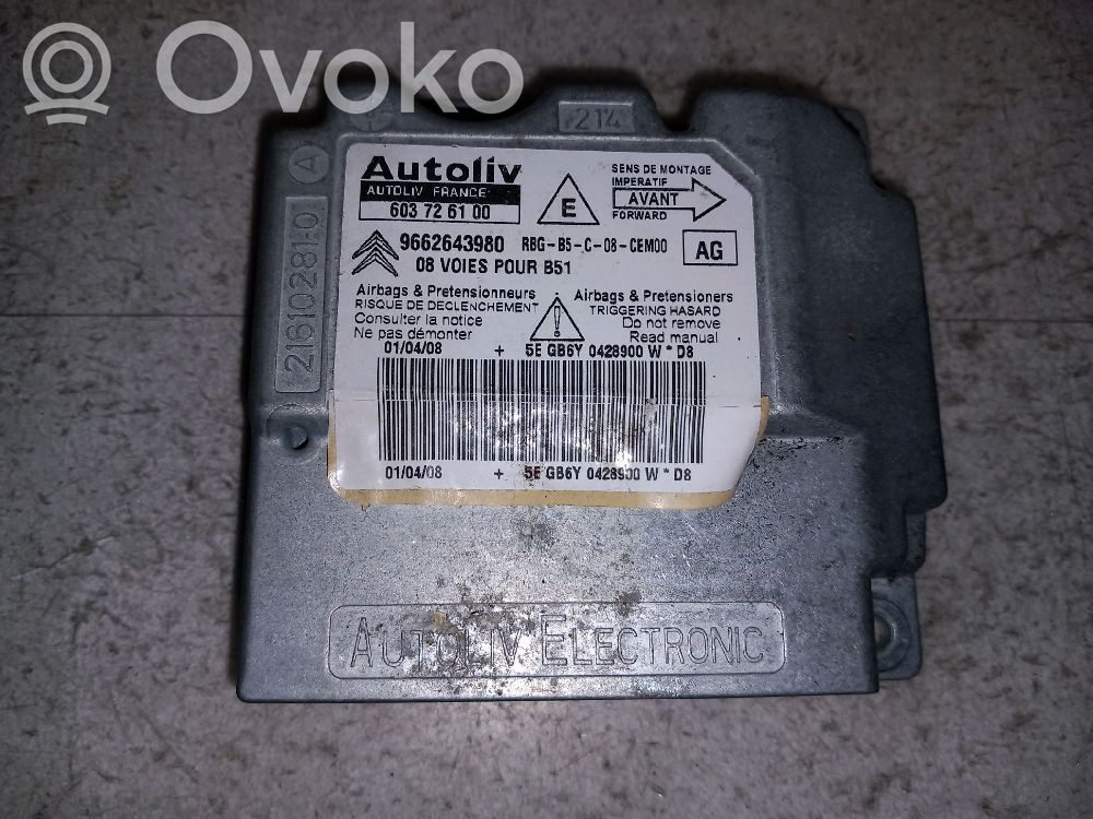 Airbag control unit/module   654635,654635
