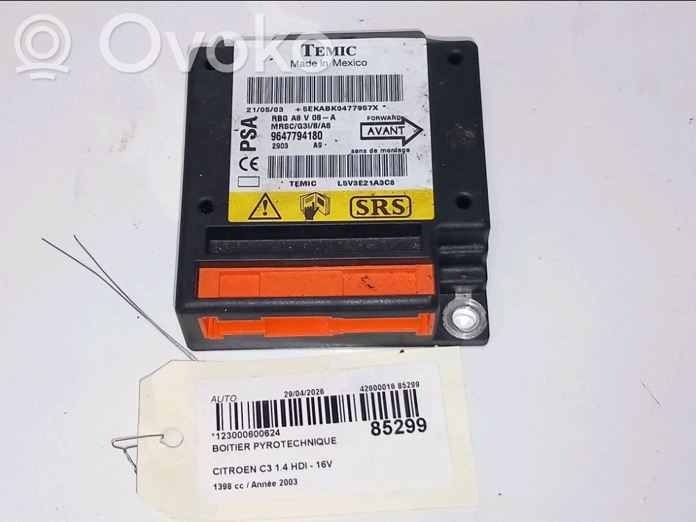 Airbag control unit/module   654691,654691