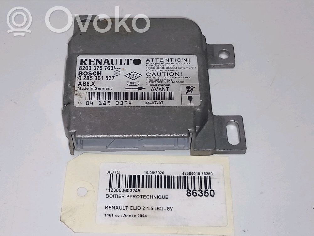 Renault Clio II Airbag control unit/module 