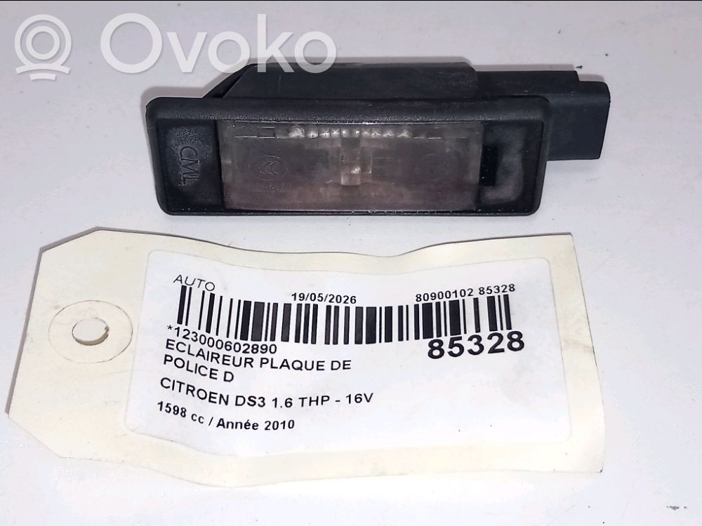 Number plate light   6340F0,6340F0