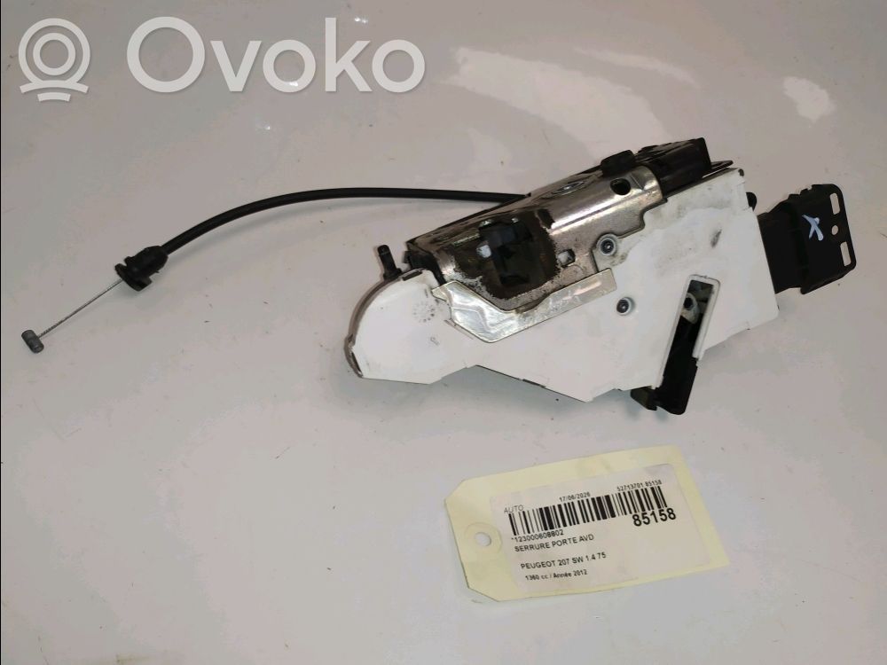 Peugeot 207 Serrure de porte avant