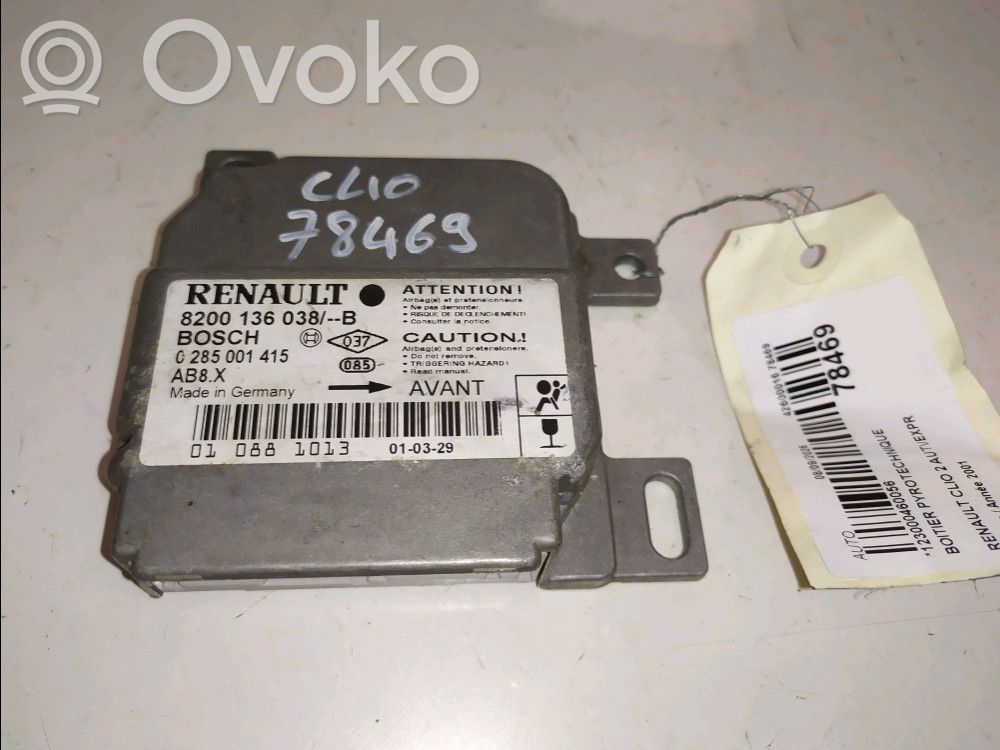 Renault Clio II Airbag control unit/module 