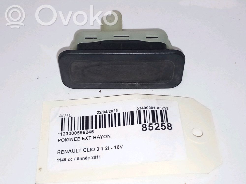 Renault Clio III Griff Taster Öffner Heckklappe Kofferraumdeckel 
